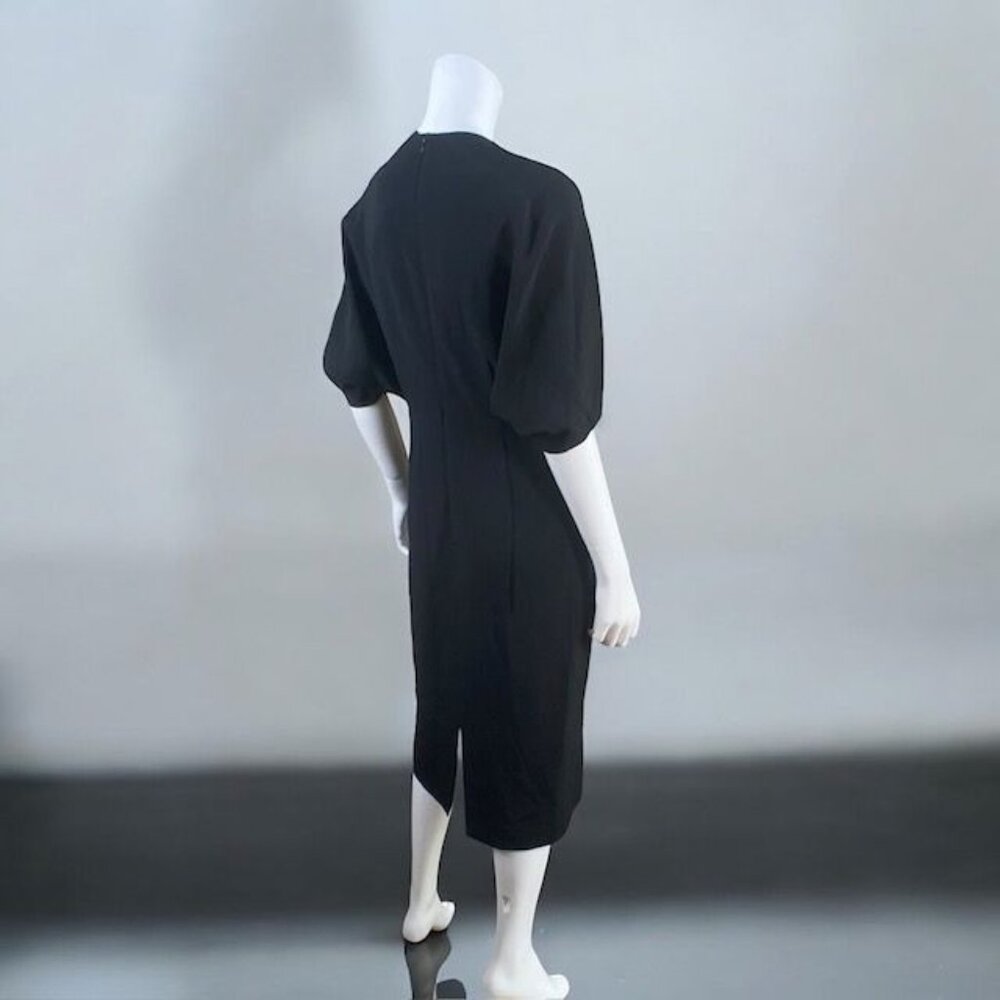 NWT Zara X Narciso Rodriguez Midi Dress Deep V-Neck Black, size Large - Picture 10 of 16
